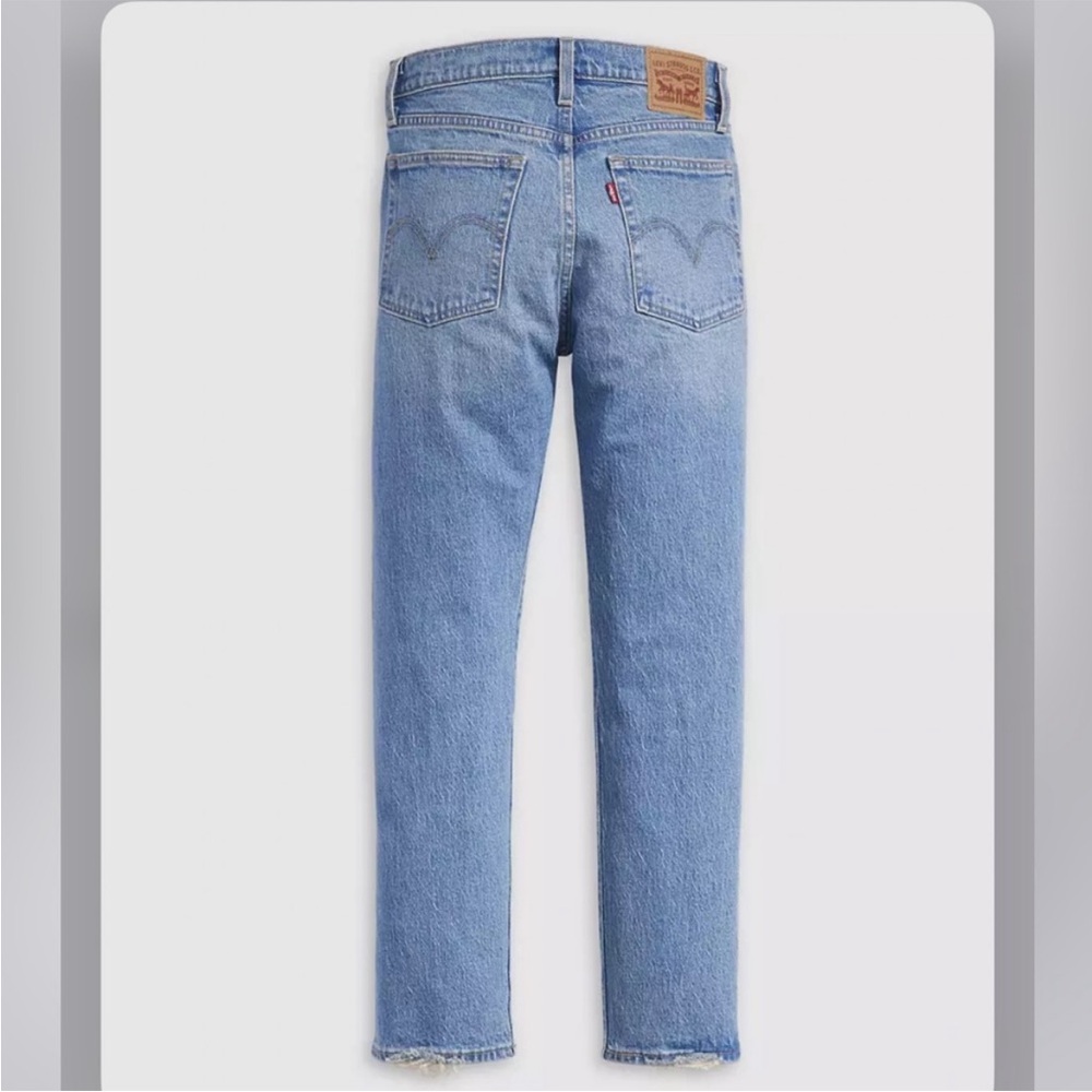Levi’s 34 x 28 Jeans Wedgie Straight Ankle button fly Christina Light Wash NWT - Picture 11 of 14